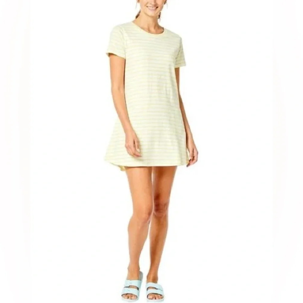 ADDISON BAY BELMONT T-SHIRT DRESS IN YELLOW - NWT XS